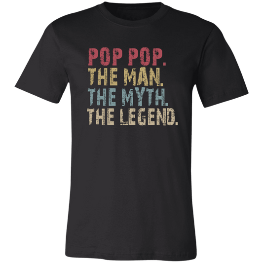 POP POP The Man The Myth The Legend T-Shirt Black