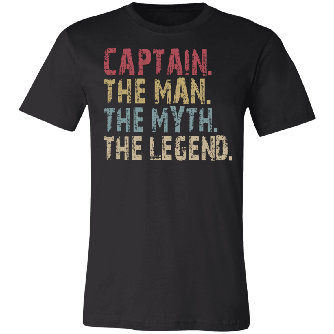 Captain The Man The Myth The Legend T-Shirt Black