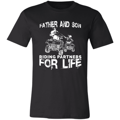 Father And Son ATV Riding Partners For Life Adult T-Shirt Black