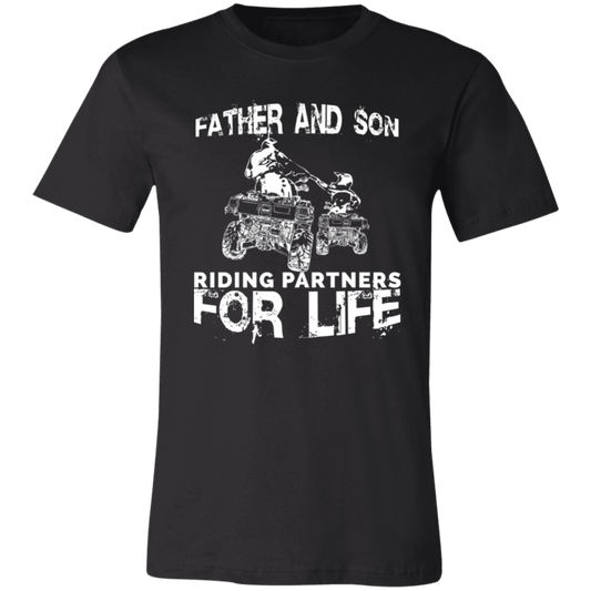 Father And Son ATV Riding Partners For Life Adult T-Shirt Black