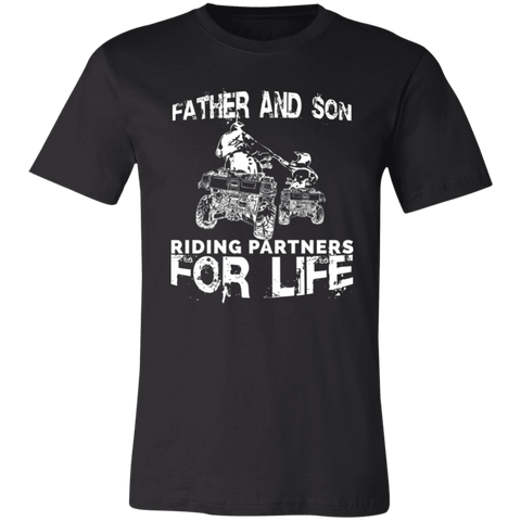 Image of Father And Son ATV Riding Partners For Life Adult T-Shirt - Love Family & Home