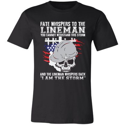 Lineman T-Shirt, Fate Whispers To The Lineman Black