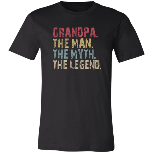 Grandpa The Man The Myth The Legend T-Shirt Black