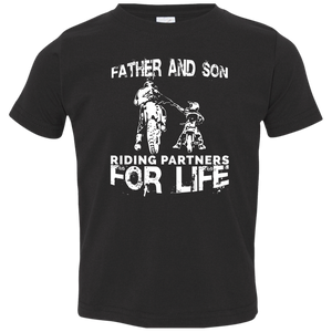 Father And Son Riding Partners For Life Toddler Jersey T-Shirt - Love Family & Home