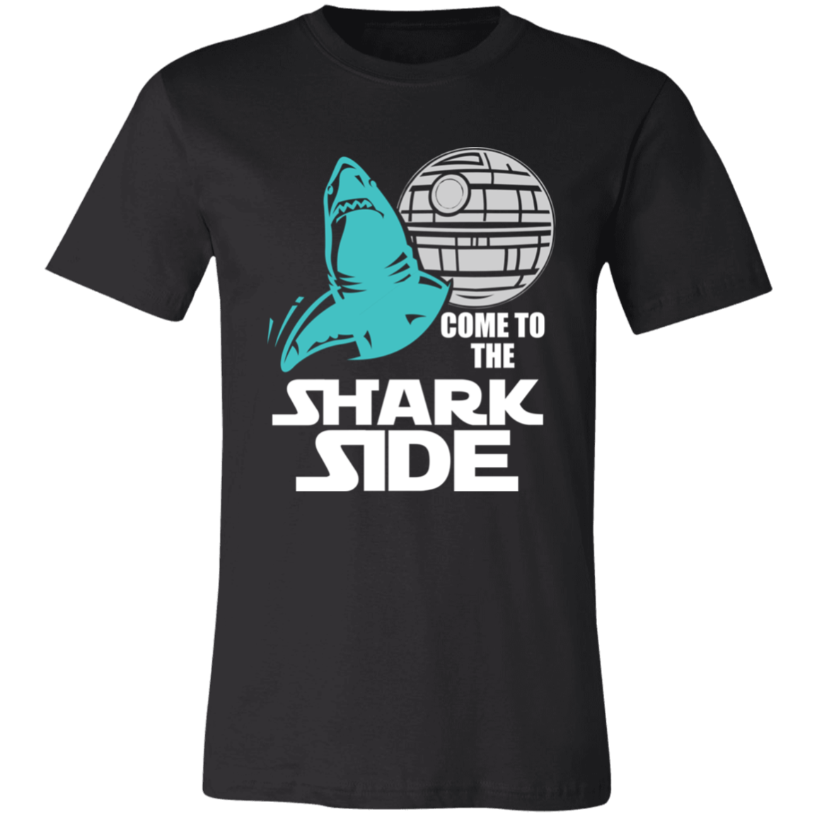 #Shark Side T-Shirt - Come To The Shark Side Black