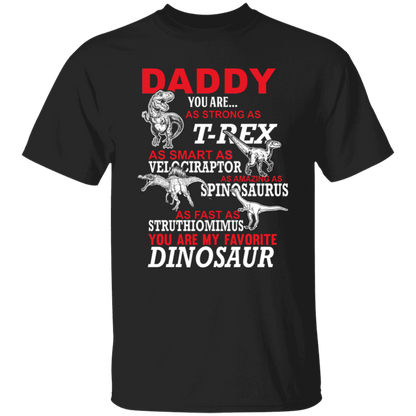 Daddy You Are My Favorite Dinosaur Youth T-Shirt Black