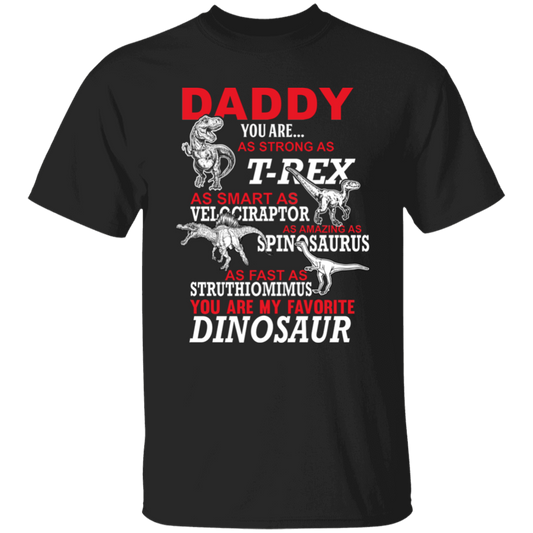 Daddy You Are My Favorite Dinosaur Youth T-Shirt Black