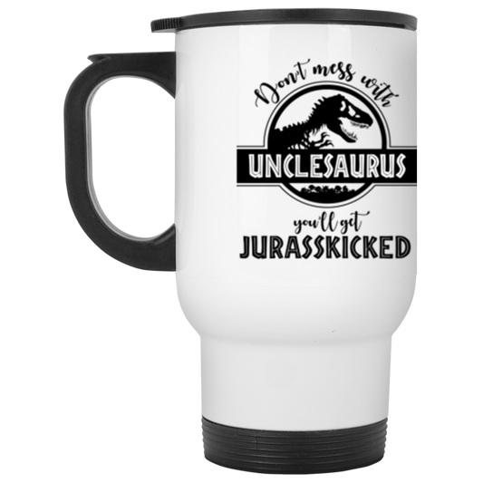 Unclesaurus White Travel Mug White One Size