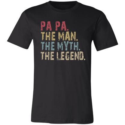 PA PA The Man The Myth The Legend T-Shirt Black