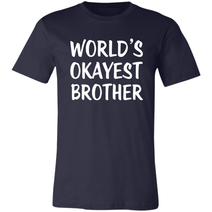 World's Okayest Brother T-Shirt Navy