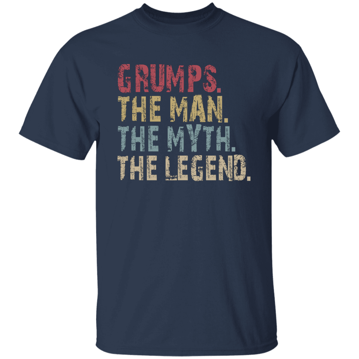 GRUMPS The Man The Myth The Legend T-Shirt Navy
