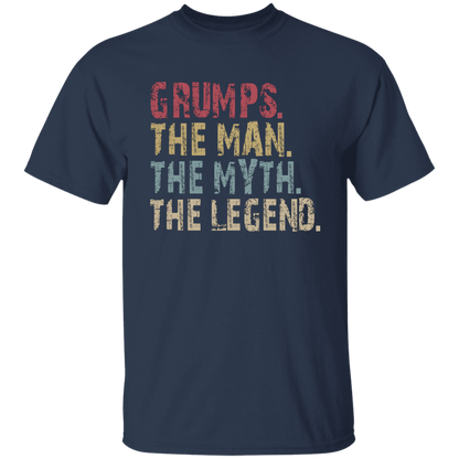 GRUMPS The Man The Myth The Legend T-Shirt Navy