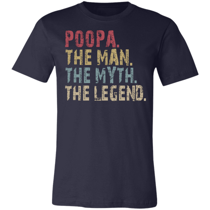 Poopa The Man The Myth The Legend T-Shirt Navy