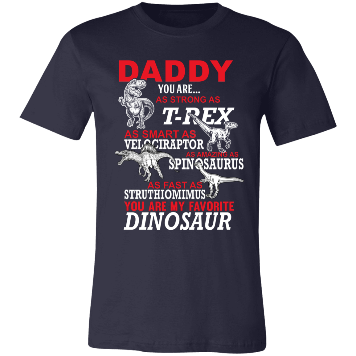 Daddy You Are My Favorite Dinosaur T-Shirt Navy