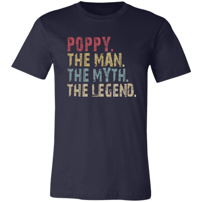 Poppy The Man The Myth The Legend T-Shirt Navy