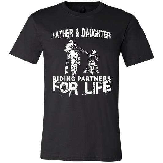 Father And Daughter Riding Partners For Life T-Shirt Black
