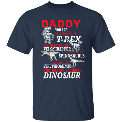 Daddy You Are My Favorite Dinosaur Youth T-Shirt Navy