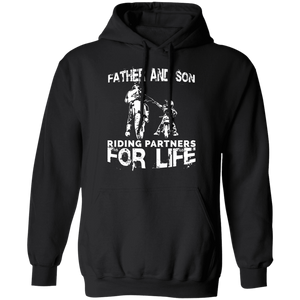 Father And Son Riding Partners For Life Adult Hoodie - Love Family & Home