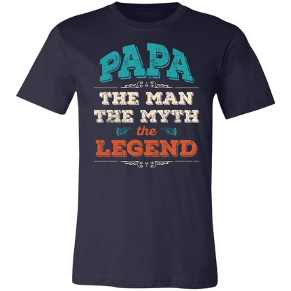 Papa The Man The Myth The Legend T-Shirt - OG Navy