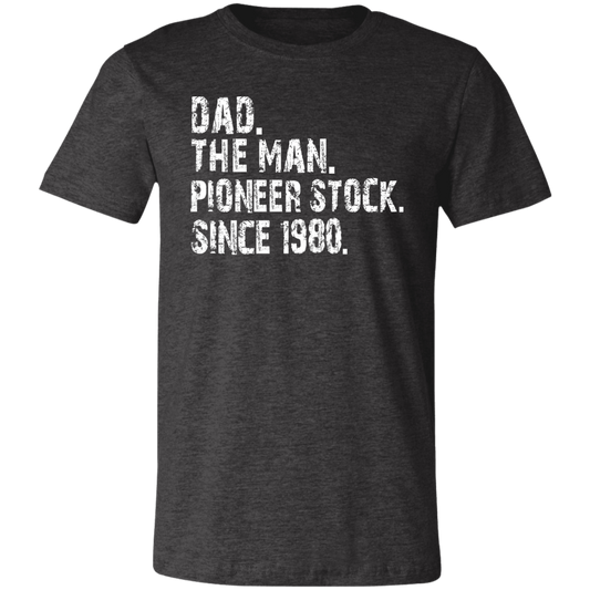 Dad. The Man. Pioneer Stock. Since 1980. Dark Grey Heather XL