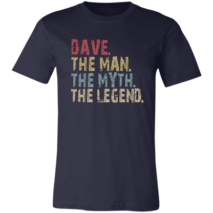 Dave The Man The Myth The Legend T-Shirt Navy