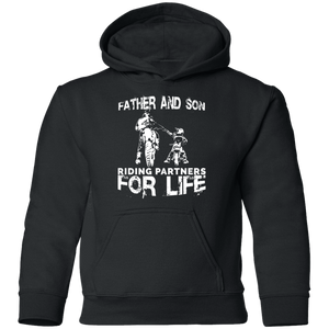 Father And Son Riding Partners For Life Youth Hoodie - Love Family & Home
