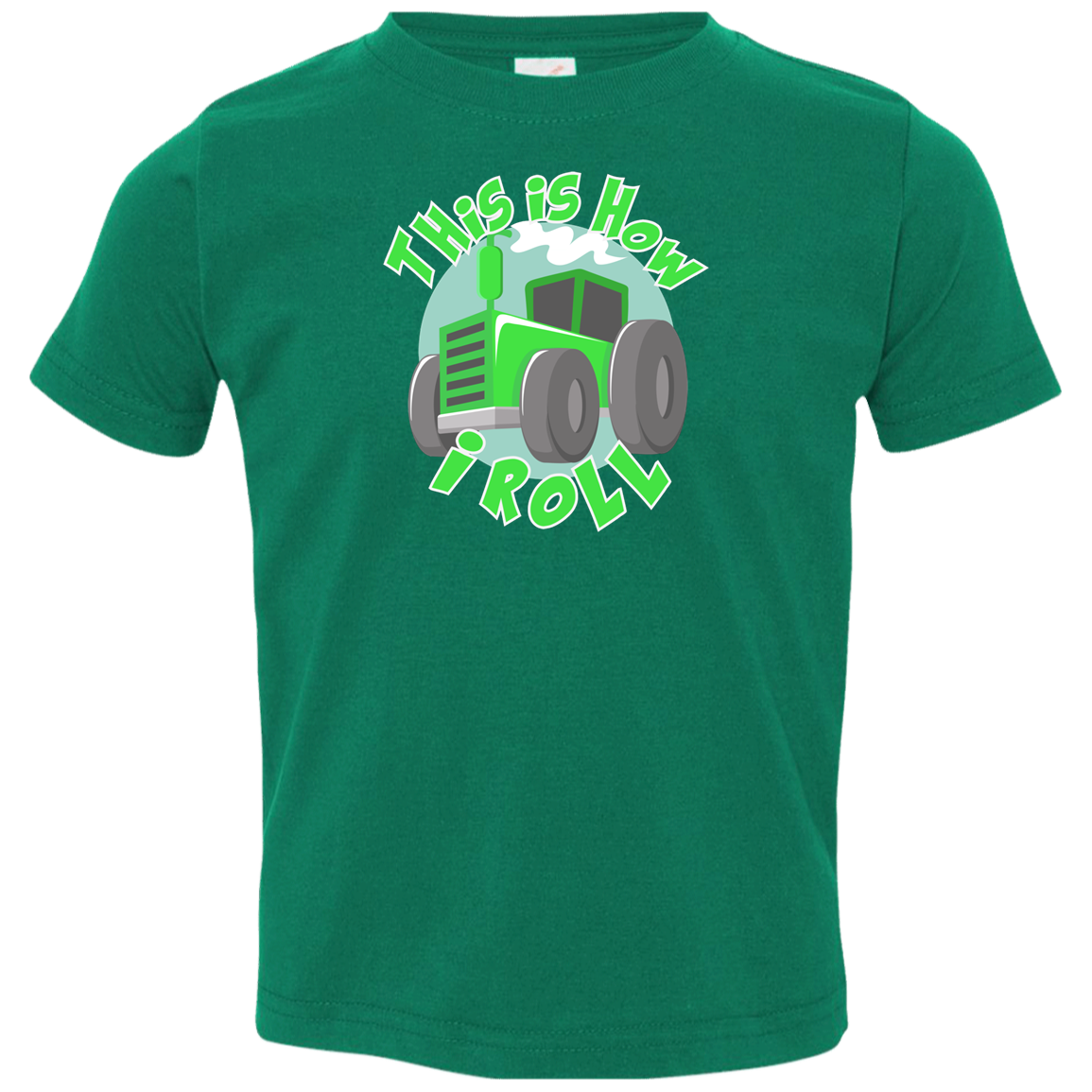 This Is How I Roll Tractor T-Shirt For Kids, Toddler Tractor Shirt Kelly