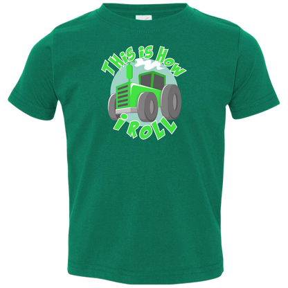 This Is How I Roll Tractor T-Shirt For Kids, Toddler Tractor Shirt Kelly