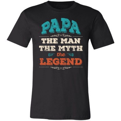 Papa The Man The Myth The Legend T-Shirt - OG Black