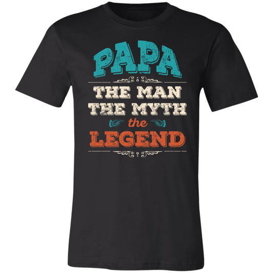 Papa The Man The Myth The Legend T-Shirt - OG Black