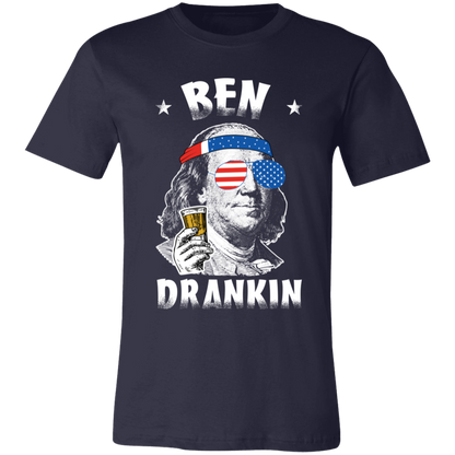 Ben Drankin T-Shirt, Ben Franklin, 4th Of July, Beer Drinking Shirt, USA Shirt Navy