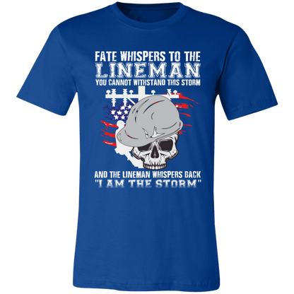 Lineman T-Shirt, Fate Whispers To The Lineman True Royal