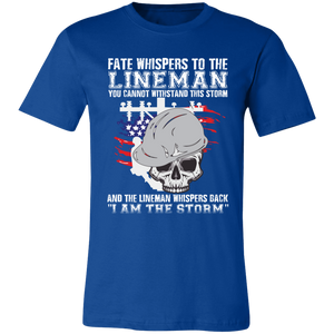 Lineman T-Shirt, Fate Whispers To The Lineman - Love Family & Home