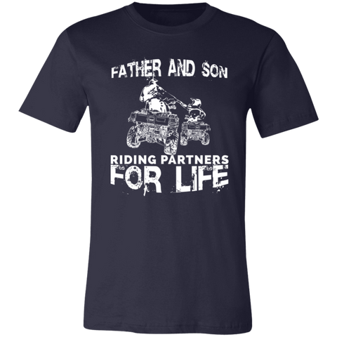 Image of Father And Son ATV Riding Partners For Life Adult T-Shirt - Love Family & Home