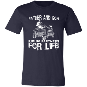Father And Son ATV Riding Partners For Life Adult T-Shirt - Love Family & Home