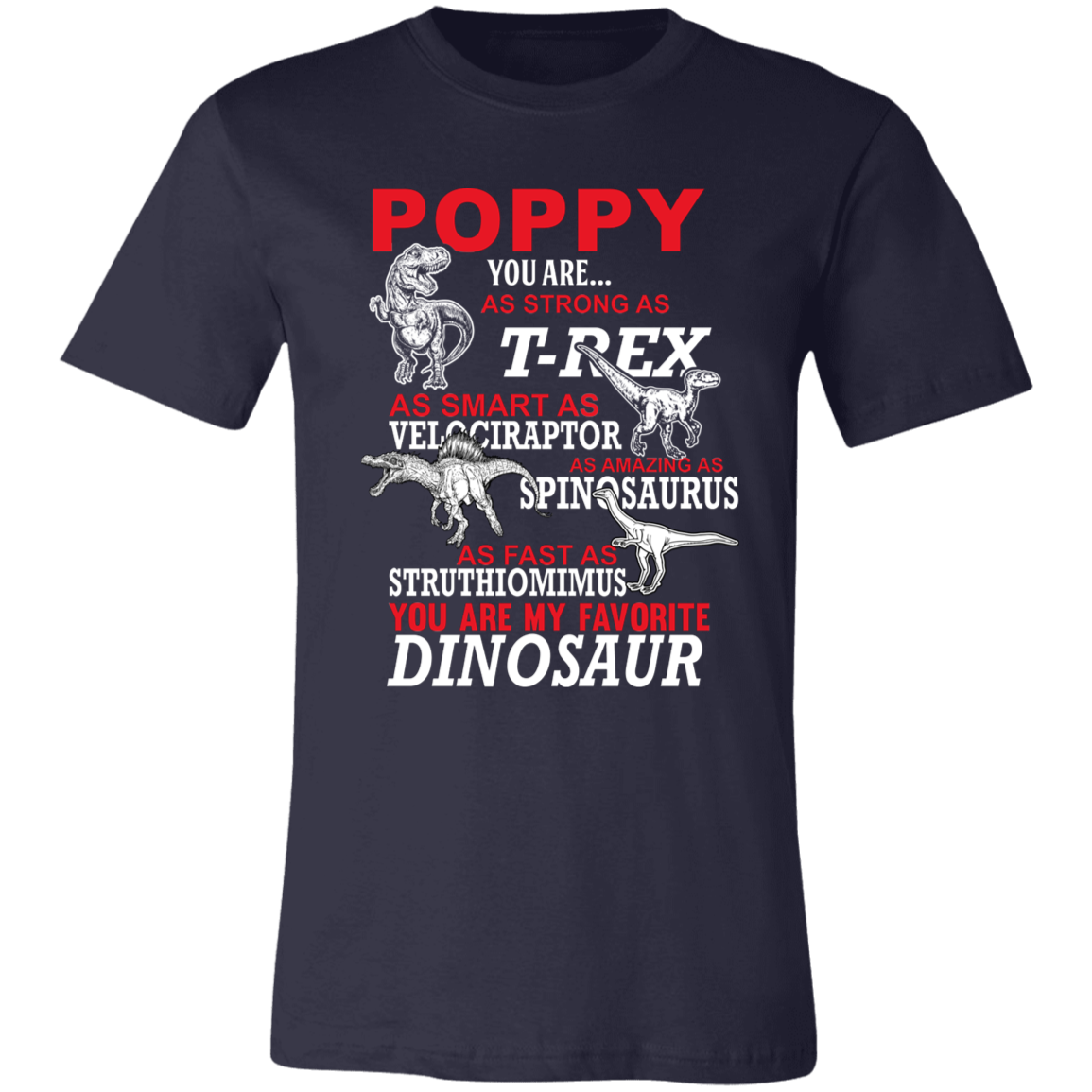 Poppy You Are My Favorite Dinosaur T-Shirt Navy