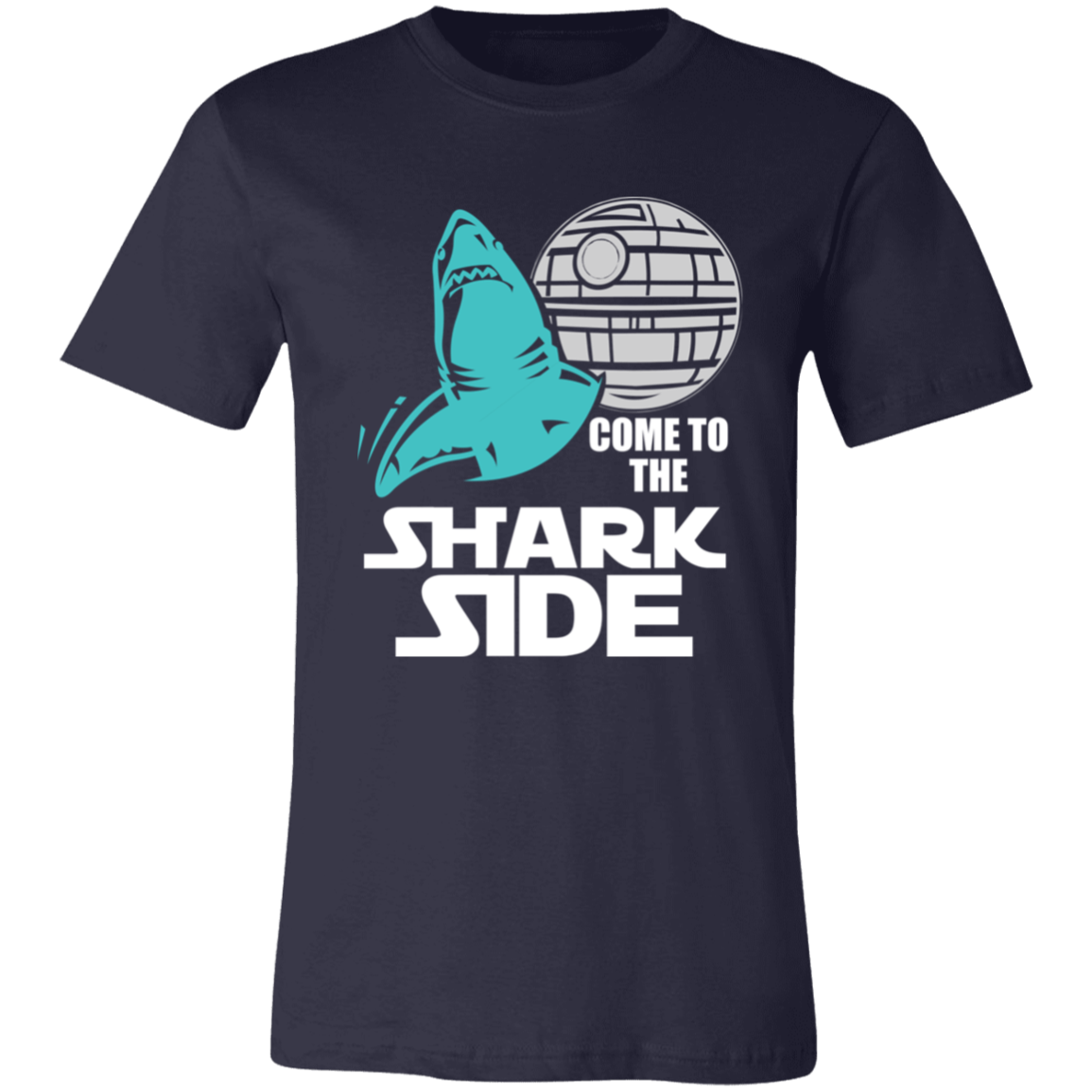 #Shark Side T-Shirt - Come To The Shark Side Navy