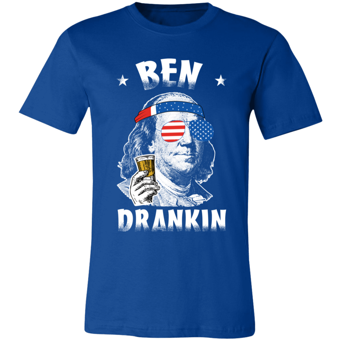Ben Drankin T-Shirt, Ben Franklin, 4th Of July, Beer Drinking Shirt, USA Shirt True Royal