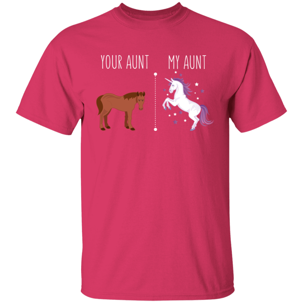 Your Aunt My Aunt Horse Unicorn Youth T-Shirt Heliconia