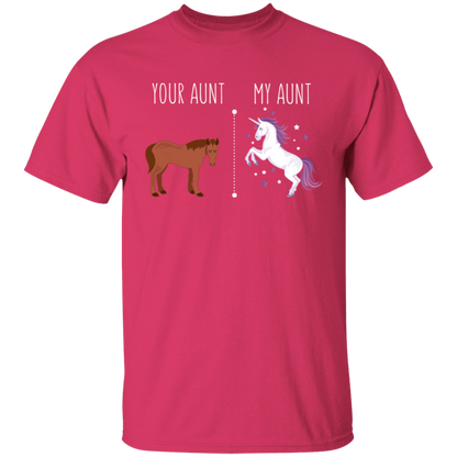 Your Aunt My Aunt Horse Unicorn Youth T-Shirt Heliconia