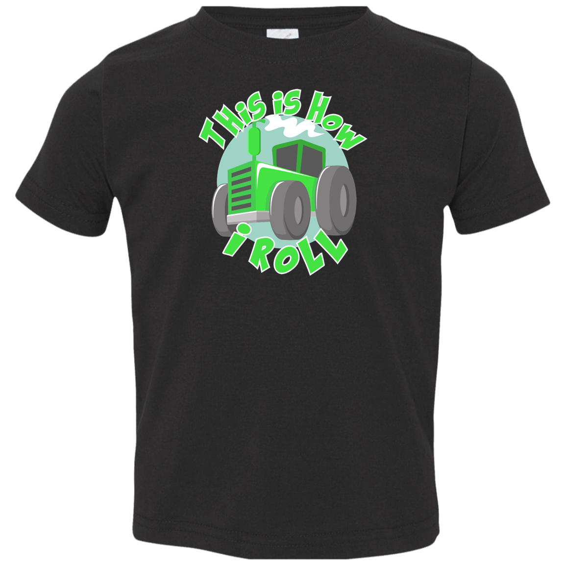 This Is How I Roll Tractor T-Shirt For Kids, Toddler Tractor Shirt Black