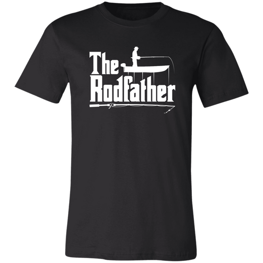 The Rodfather T-Shirt Fishing Dad Black