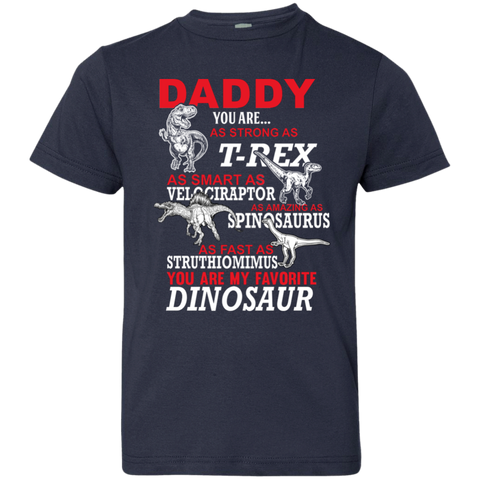Image of Daddy You Are My Favorite Dinosaur Youth Jersey T-Shirt - Love Family & Home