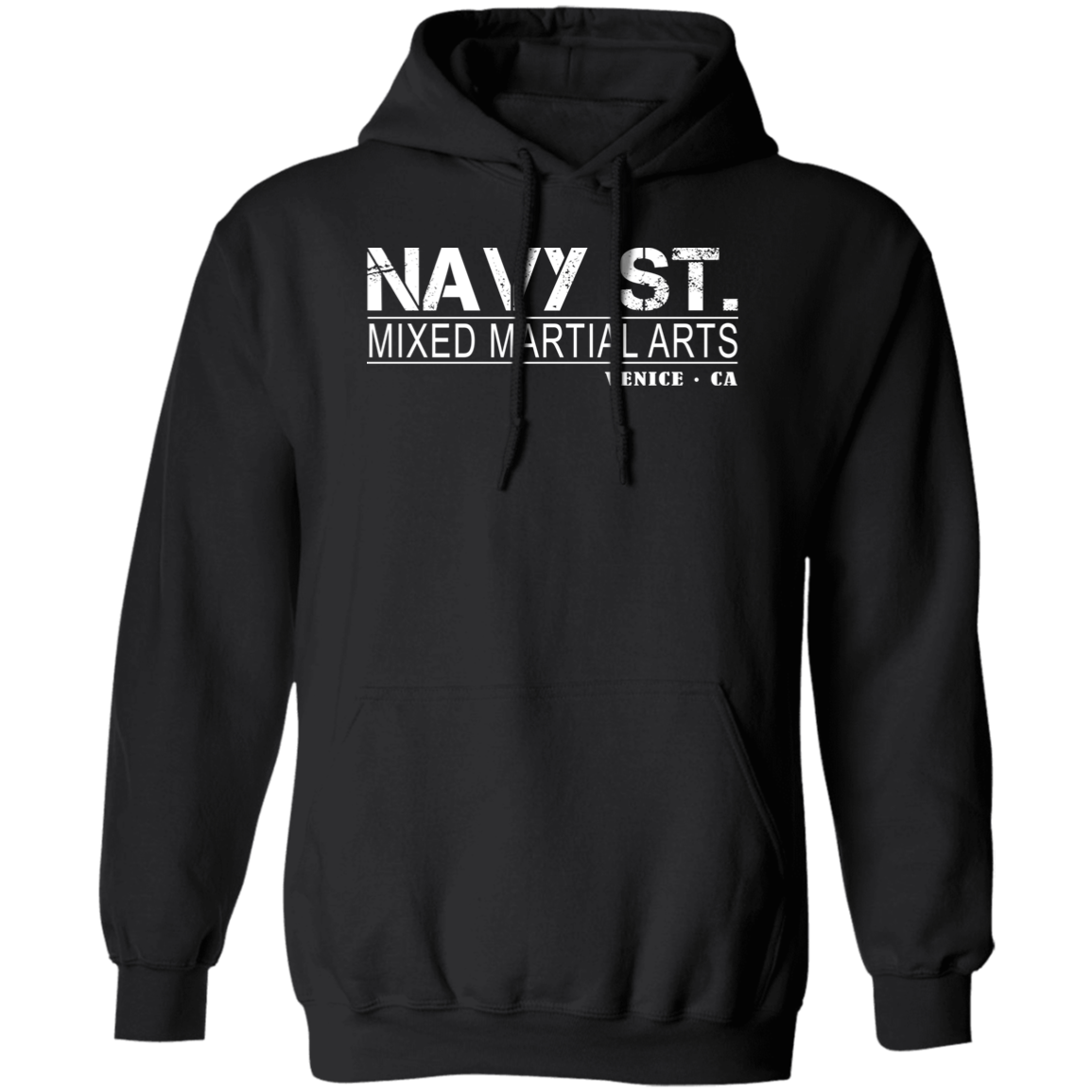 Navy St. Hoodie Vintage Design, Navy Street Hooded Sweatshirt Black