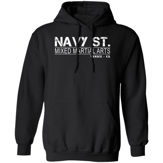 Navy St. Hoodie Vintage Design, Navy Street Hooded Sweatshirt Black