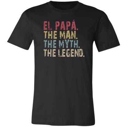 El papá The Man The Myth The Legend T-Shirt Black