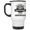 Mamasaurus Stainless Steel 14 oz White Travel Mug - Love Family & Home