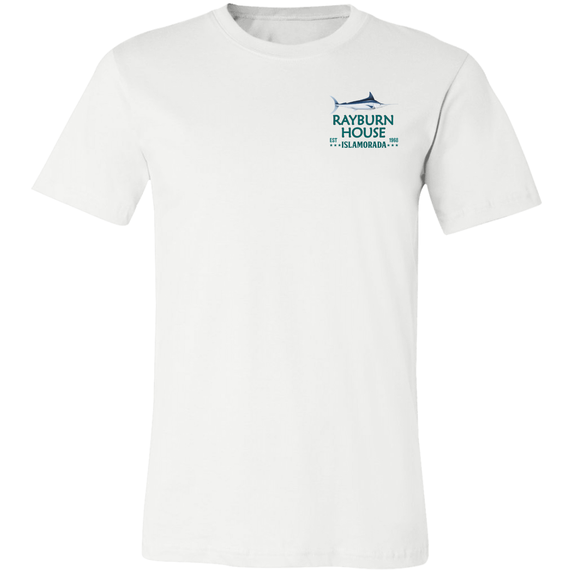 Rayburn House EST 1968 T-Shirt Islamorada Florida Bloodline White