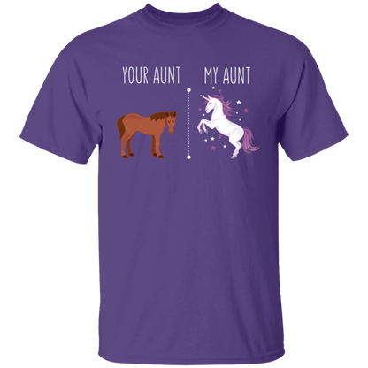 Your Aunt My Aunt Horse Unicorn Youth T-Shirt Purple