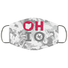 OHIO White Camo 3-Layered Face Mask, OH IO - Love Family & Home